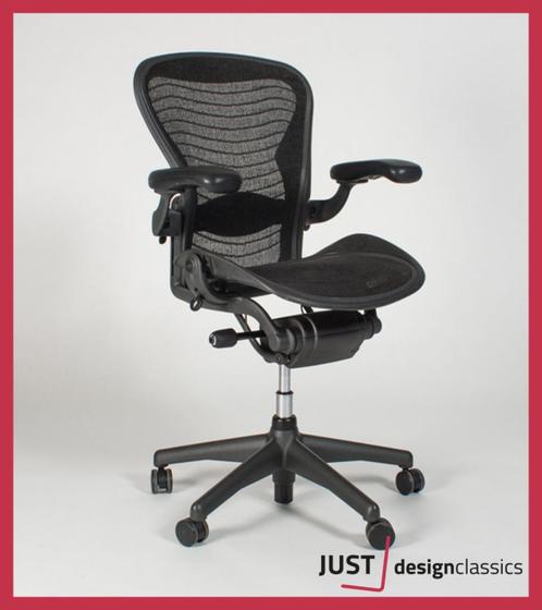 Herman Miller Aeron maat B Grafiet Wave (voorraad:20), Huis en Inrichting, Bureaustoelen, Zwart, Ophalen