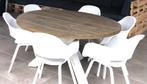 tuintafel met stoelen, Tuin en Terras, Ophalen, Gebruikt, Rond