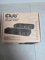 Club3D HDMI KVM Switch for Dual HDMI 4K 60hz, Comme neuf, Enlèvement ou Envoi