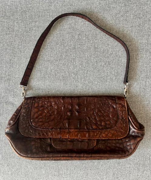 Picard leren handtas, Handtassen en Accessoires, Tassen | Damestassen, Zo goed als nieuw, Handtas, Bruin, Ophalen of Verzenden
