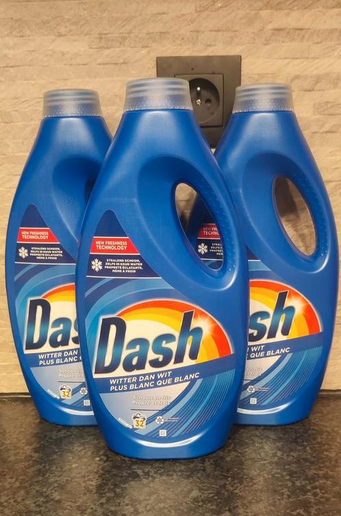 3 blikjes DASH helderwit vloeibaar wasmiddel 1.44L 32D, Huis en Inrichting, Schoonmaakartikelen, Ophalen
