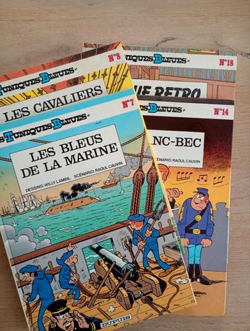 Lot 4 Tuniques bleues 7 8 14 18 cartonnés Re TBE  beschikbaar voor biedingen