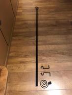 Tringle à tentures/rideaux + accessoires acier noir 150 cm, Ophalen, Classique metal, Zwart, 150 tot 200 cm