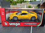 Ferrari 488 Challenge 1/24 Burago, Ophalen of Verzenden, Zo goed als nieuw, Auto, Burago