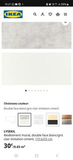 Wit/lichtgrijze wandbekleding van imitatiecement, Ophalen, 100 tot 150 cm, Nieuw, Minder dan 100 cm