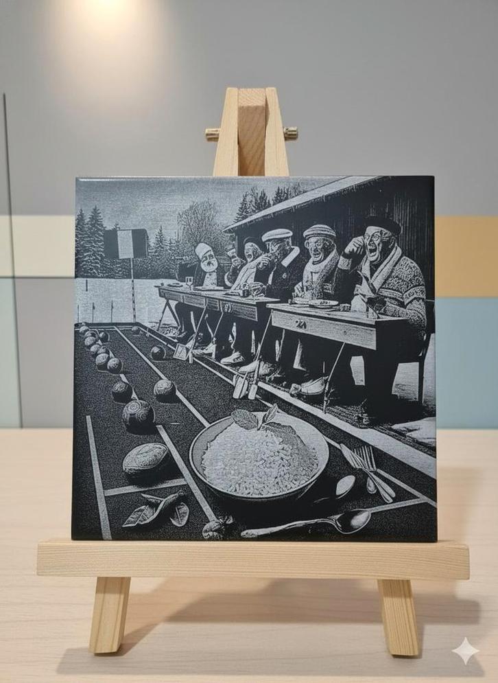 Carrelage Décoratif Original 20x20 cm - Scène Insolite, Verzamelen, Foto's en Prenten, Zo goed als nieuw, Foto, Ophalen of Verzenden