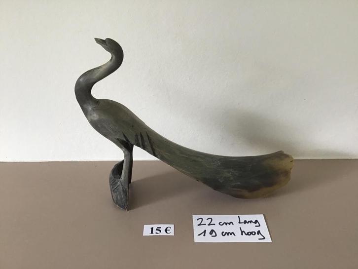 mooie pauw van 22 cm lang voor 15 euro, Antiek en Kunst, Curiosa en Brocante, Ophalen of Verzenden