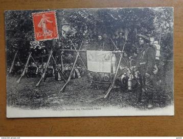 Postkaart Militaria / Le drapeau des Chasseurs Alpins, Enlèvement ou Envoi, Affranchie, Politique et Histoire