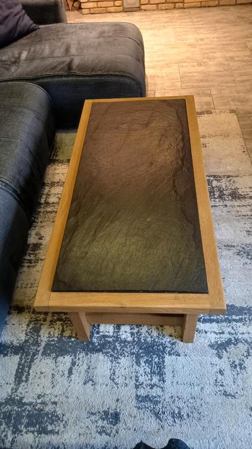 Table basse vintage style brutalisme, Huis en Inrichting, Tafels | Salontafels, Eikenhout