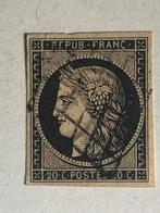 Frankrijk 1850 Cérès n* 3 geannuleerde raster en ondertekend, Gestempeld
