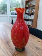 Vase verre vintage orange, Maison & Meubles, Comme neuf, Enlèvement, Orange, Verre