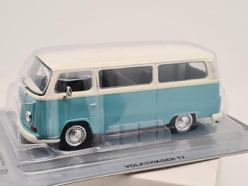 Volkswagen VW T2 personenbus - DeAgostini 1:43, Hobby en Vrije tijd, Modelauto's | 1:43, Zo goed als nieuw, Auto, Overige merken