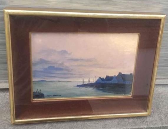 Huile sur panneau marine signe Frans depooter, Antiek en Kunst, Kunst | Schilderijen | Klassiek, Ophalen of Verzenden