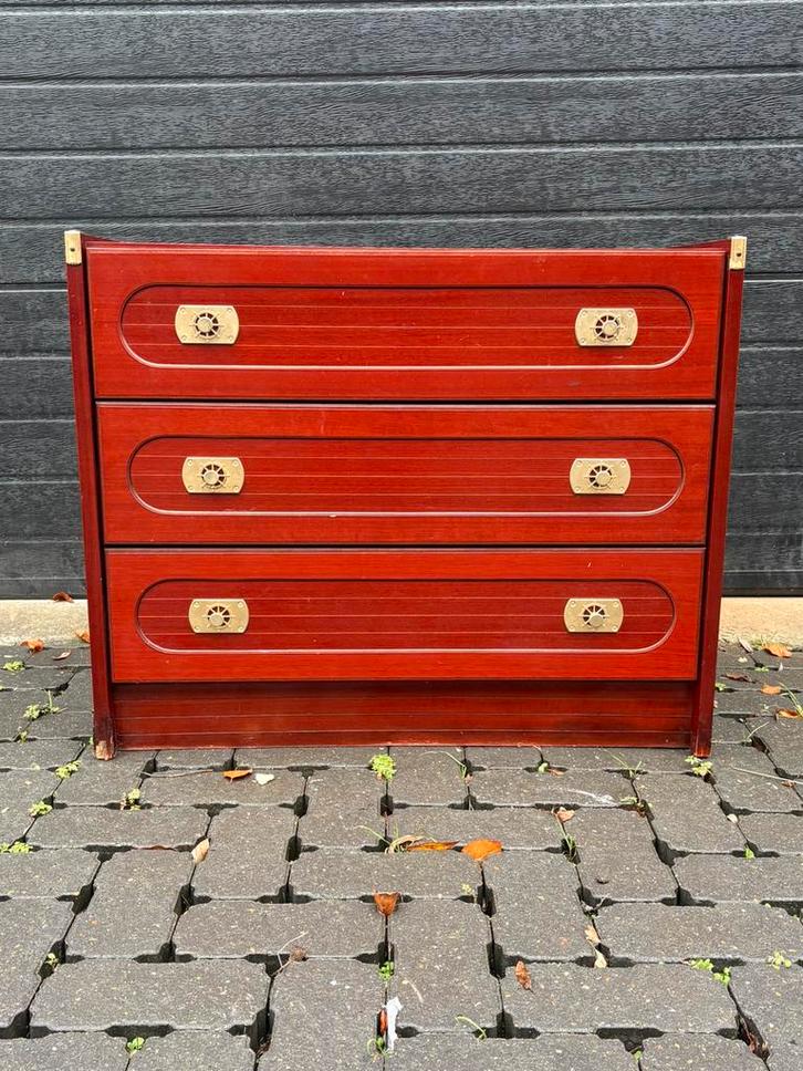 Vintage ladekast in scheepvaart-stijl | 3 lades, Huis en Inrichting, Kasten | Ladekasten, Ophalen