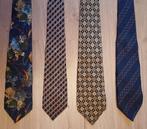 Lot de 4 cravates en soie de marques, Kleding | Heren, Stropdassen, Ophalen of Verzenden, Gedragen, Overige kleuren, Met patroon
