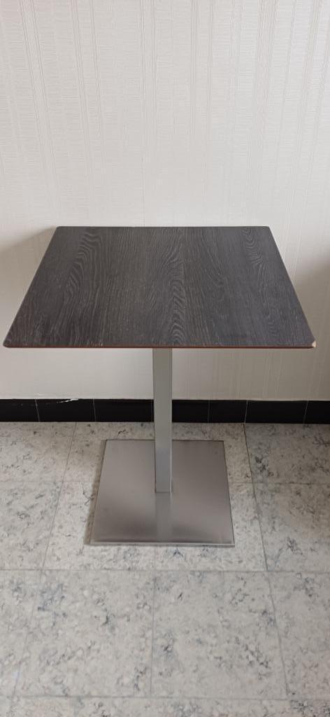 Bistrotafel bijzettafel, Huis en Inrichting, Tafels | Bijzettafels, Gebruikt, Vierkant, 60 cm of meer, 55 tot 75 cm, Hout, Ophalen