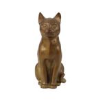 Vintage Katten Beeld Brons Sculptuur Poes Decoratief 24cm, Ophalen of Verzenden, Gebruikt, Dier