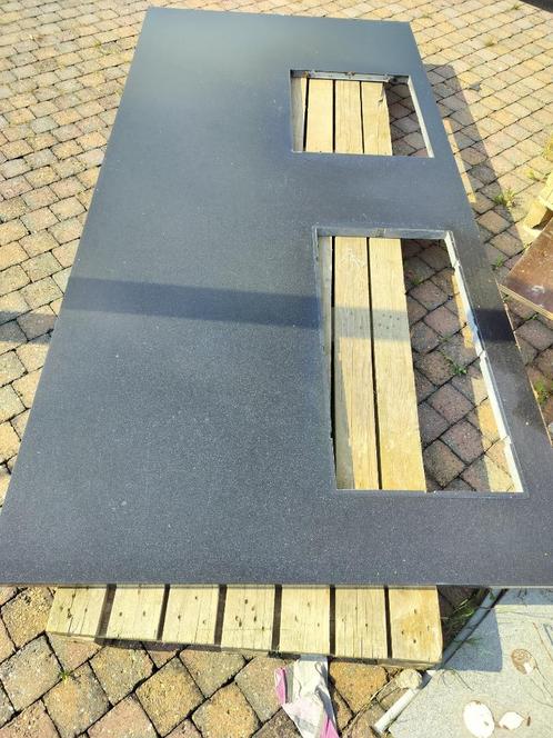 Werkblad in de keuken, Huis en Inrichting, Keuken | Keukenelementen, Zo goed als nieuw, Zwart, Ophalen