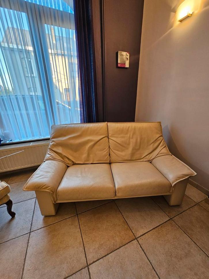 Salon en cuir Durlet, Huis en Inrichting, Zetels | Zetels en Chaises Longues, Zo goed als nieuw, Leer, Ophalen