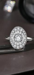 Nieuwe ring, diamanttest positief!, Handtassen en Accessoires, Ringen, Verzenden, Wit, Nieuw, 17 tot 18