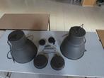 Set Stoere hanglampen, Enlèvement ou Envoi, Comme neuf, Métal, Modern