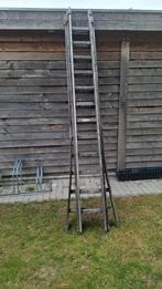 Houten ladder -8m, Doe-het-zelf en Bouw, Ladders en Trappen, Ophalen, Zo goed als nieuw, Ladder