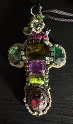 Oude sieraden: kruisvormige hanger - 1920, Handtassen en Accessoires, Antieke sieraden, Ophalen of Verzenden, Overige materialen