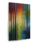 Toile forestière colorée 40x60cm - 18mm., Antiquités & Art, Art | Peinture | Moderne, Envoi