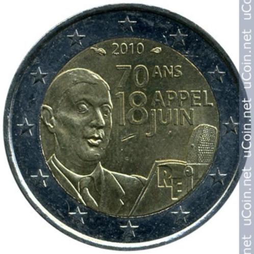 2 euro, €2 Frankrijk 2010, Postzegels en Munten, Munten | Europa | Euromunten, Losse munt, 2 euro, Frankrijk, Ophalen of Verzenden