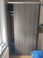kleerkast met schuifdeuren, kleur donkergrijs, Ophalen, 100 tot 150 cm, 200 cm of meer, Zo goed als nieuw