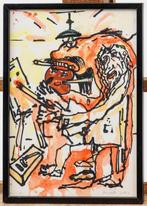 'Fred schildert' : Origineel werk van Fred Bervoets, Antiek en Kunst, Ophalen