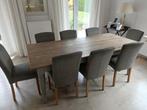 Eettafel met 8 stoelen landelijke stijl., Enlèvement, Utilisé