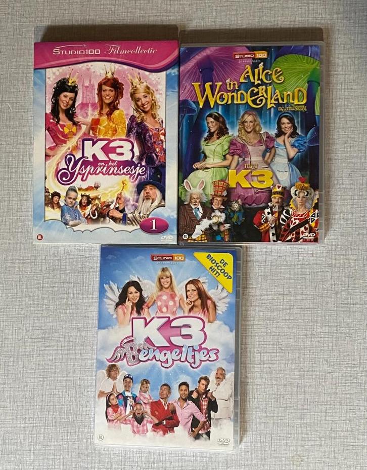 3 films van K3 met Kristel, Karen en Kathleen, Cd's en Dvd's, Dvd's | Kinderen en Jeugd, Gebruikt, Film, Avontuur, Ophalen of Verzenden