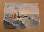 Aquarelle J.Paulhan, BATEAU, Enlèvement