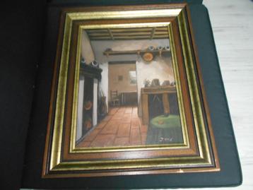 Schilderij olieverf op doek 53 x 43cm door J. Kok beschikbaar voor biedingen