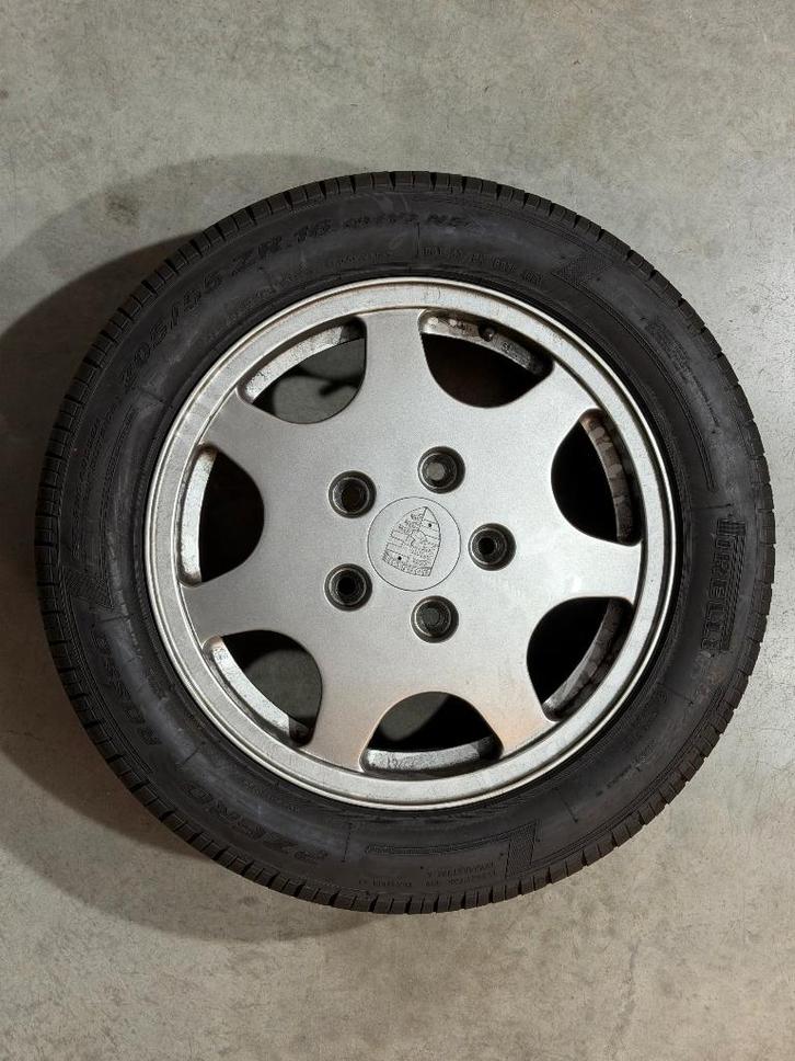 Jantes Porsche D90 16" 6" & 8" + Pirelli PZero Rosso 6 mm, Autos : Pièces & Accessoires, Pneus & Jantes, Jante(s), Pneus été, 16 pouces