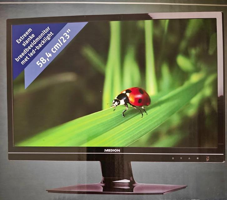 MEDION AKOYA X55099 Monitor 23", Computers en Software, Monitoren, Nieuw, DVI, HDMI, VGA, Hoofdtelefoonaansluiting, Kantelbaar