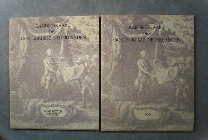 Kabinetskaarten 18e eeuw 1/ Lombardzyde – Nieuport  2/ Loo, Livres, Histoire & Politique, Utilisé, Enlèvement ou Envoi