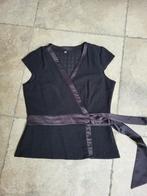 Zwarte satijn bloes mt 42, Vêtements | Femmes, Blouses & Tuniques, Enlèvement ou Envoi, Porté, Taille 42/44 (L), Noir