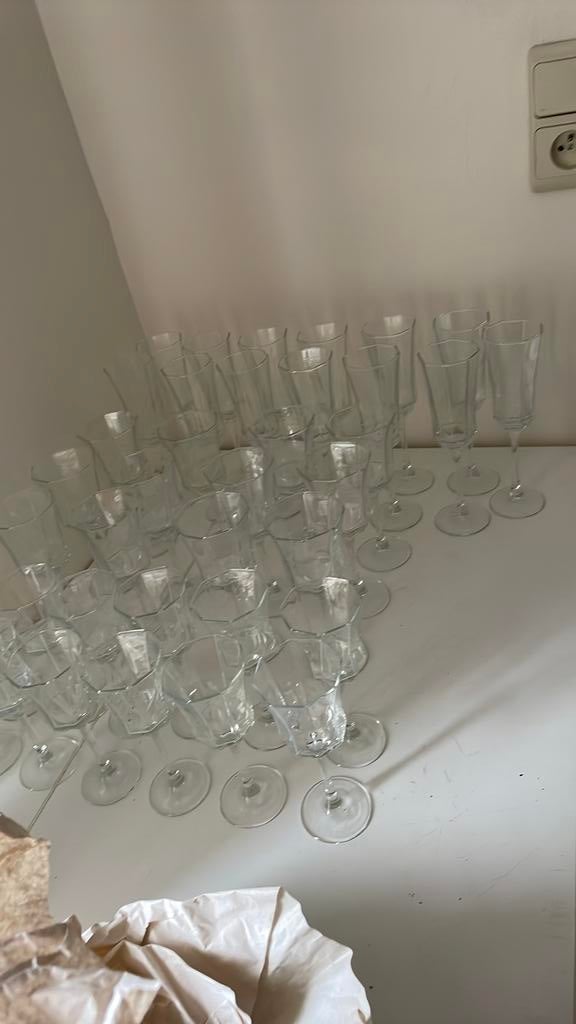 Verres octogonaux, Maison & Meubles, Cuisine | Vaisselle, Comme neuf, Verre ou Verres, Autres styles, Verre, Enlèvement