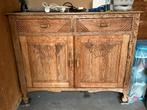 Antieke/vintage kast met 2 schuiven en legplank., Huis en Inrichting, Ophalen, Gebruikt
