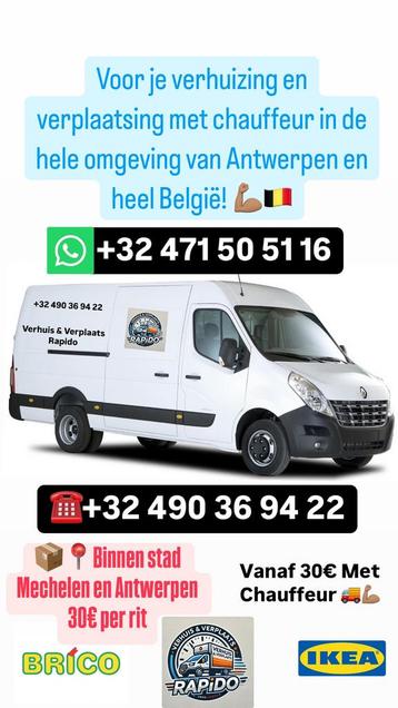 Verhuis & Verplaats Rapido (met chauffeur), Immo