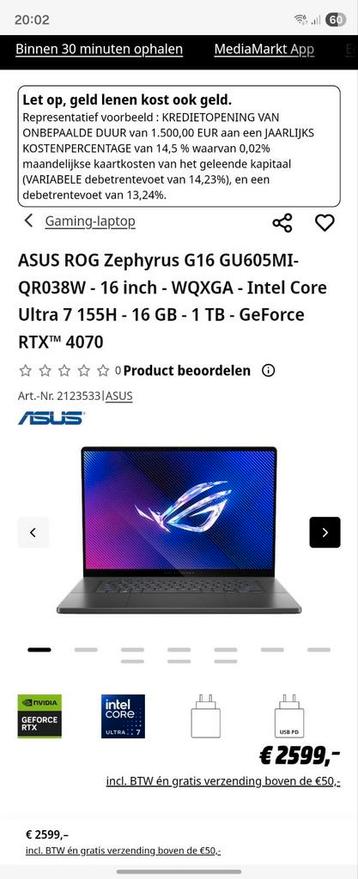 Gaming laptop  beschikbaar voor biedingen