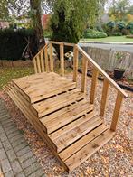 Houten opstaptrap voor stacaravan - Chalet, Caravans en Kamperen, Ophalen of Verzenden, Zo goed als nieuw