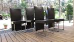6x lederen design stoelen"Rolf Benz" type 7400. Mooie staat!, Ophalen, Gebruikt, Zwart, Design