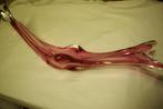 Vase ancien verre bicolore Murano ou belle coupe allongée, Ophalen of Verzenden