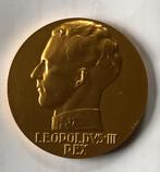 Médaille Art déco Roi des Belges Léopold III, Timbres & Monnaies, Monnaies | Belgique, Enlèvement ou Envoi