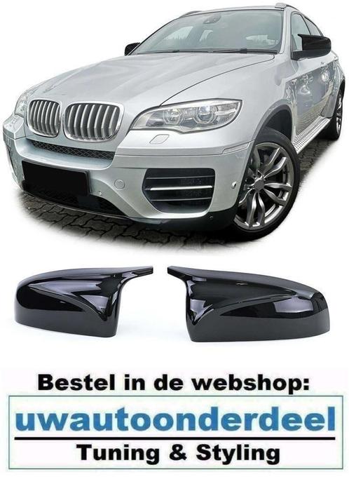 Glans Zwart Wing Spiegel Spiegelkappen voor Bmw X5 E70 M Loo, Auto diversen, Tuning en Styling, Verzenden