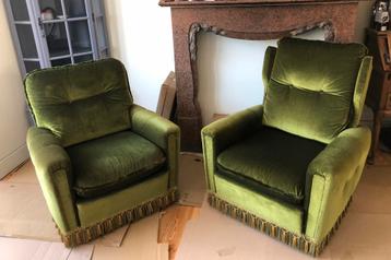 2 Fauteuils Bohème Vintage à franges beschikbaar voor biedingen