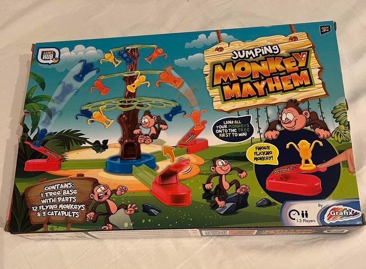 Monkey Mayhem – Behendigheidsspel met apen en boom, Hobby en Vrije tijd, Gezelschapsspellen | Bordspellen, Gebruikt, Een of twee spelers